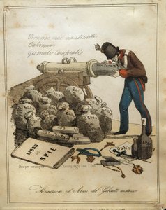 Armas y municiones del ministerio austriaco, sátira veneciana anti-austriaca de Quinto Cenni