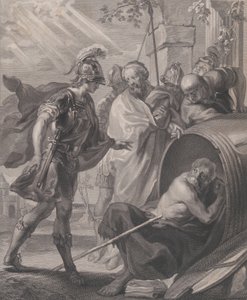 El encuentro de Diógenes de Sinope y Alejandro Magno, 1784 de Quirin Mark