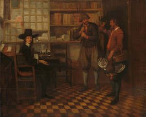 El alquiler del agricultor arrendatario de Quiringh Gerritsz. van Brekelenkam (attributed to)