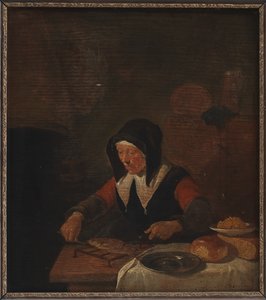 Anciana en su comida de Quiringh Gerritsz van Brekelenkam