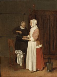 Una mujer lavándose las manos, 1662 de Quiringh Van Brekelenkam