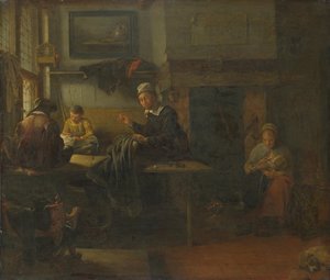 Interior de una sastrería, c. 1660 de Quiringh Van Brekelenkam