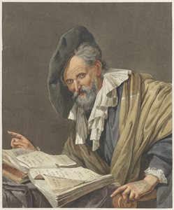 Hombre con boina y un libro de R.M. Pruysenaar