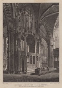 El santuario del Obispo Waynflete, fundador del Magdalen College, Oxford, en la Catedral de Winchester de R. (after) Essex