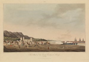 Dieciséis vistas de las planicies en las fuerzas del Golfo Pérsico contra los piratas árabes de R. (after) Temple