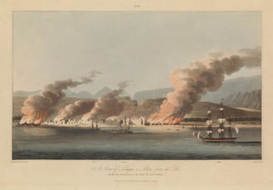 Dieciséis vistas de las planicies en las fuerzas del Golfo Pérsico contra los piratas árabes de R. (after) Temple