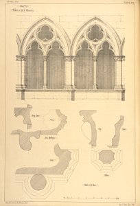 Ventanas en el Salón del Monasterio, Cluny, de 