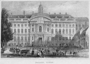 Palacio, Lieja, 1850 de R. Brice