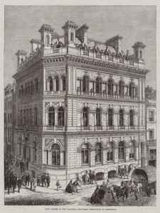 Nuevas oficinas de la Institución Nacional de Previsión en Eastcheap de R. Dudley