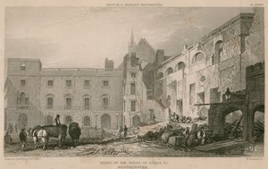 Ruinas de la Casa de los Lores, Westminster de R. W. Billings