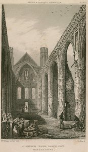 Capilla de San Esteban, Westminster, Londres, mirando al este de R. W. Billings