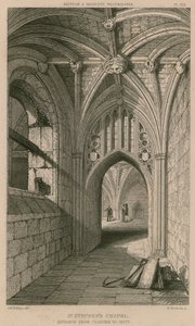 Capilla de San Esteban, entrada del claustro a la cripta