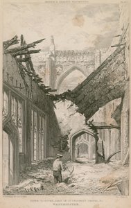 Claustro superior, parte de la Capilla de San Esteban, Westminster, Londres de R. W. Billings