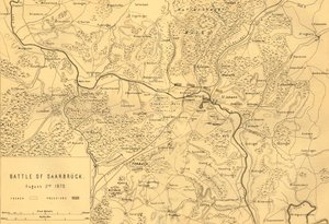 Mapa de la batalla de Saarbrücken de R. Walker