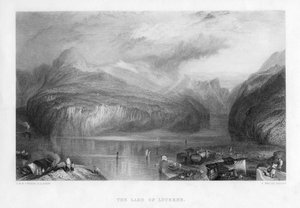 El Lago de Lucerna, siglo XIX de R. Wallis
