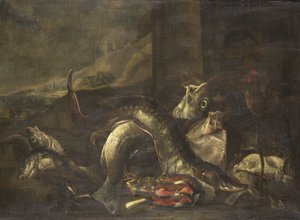 Bodegón con peces de R. van Burgh
