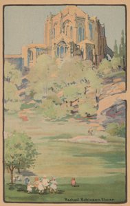 La Catedral de San Juan el Divino desde Morningside Park, 1914
