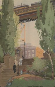 El ferrocarril elevado en la calle 110, 1914