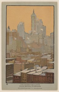 El Edificio Singer desde el Puente de Brooklyn de Rachael Robinson Elmer