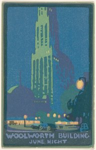 Edificio Woolworth en noche de junio de Rachael Robinson Elmer