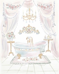 Cuarto de baño de estilo «shabby chic» de Radhika Modi
