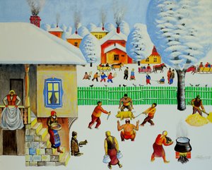 En el árbol de Navidad, 2006 (óleo sobre lienzo)