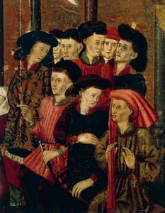 Predicación, detalle del Retablo de San Bernardino, obra de Joan Figuera y Tomás Rafael (activos en la segunda mitad del siglo XVI), temple sobre tabla, 399x253 cm. Detalle. de Rafael & Figuera Joan (active c.1454 1477) Tomas