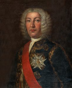 Spanish: Juan José Navarro de Viana y Búfalo (1687-1772) Marqués de la Victoria, Capitán General de la Real Armada Portrait of Spanish Admiral José Navarro de Rafael Tejeo