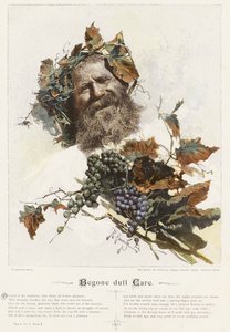 Begone dull Care (litografía en color) de Raffaele Armenise