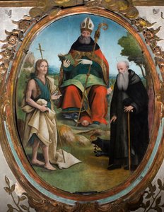 Retablo de San Agustín (retablo Galleani), c.1522 (temple sobre tabla) de Raffaele De (fl.1514 1573) Pancalino