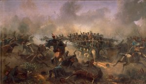 Tercera Guerra de la Independencia, el príncipe Umberto en la plaza de Villafranca, 24 de junio de 1866 por Raffaele Pontremoli de Raffaele Pontremoli