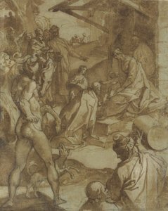 La adoración de los magos de Raffaellino da Reggio