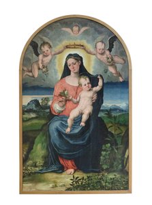 Virgen con el Niño, antes de 1543 (óleo sobre tabla) de Raffaellino di Michelangelo (16th century)