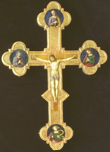 Cruz procesional con santos franciscanos (recto) de Raffaello