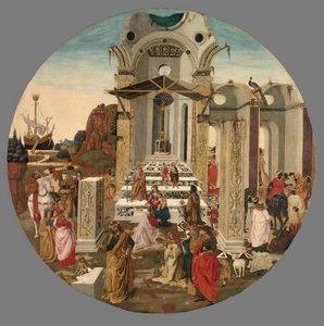 Adoración de los Reyes Magos de Raffaello Botticini