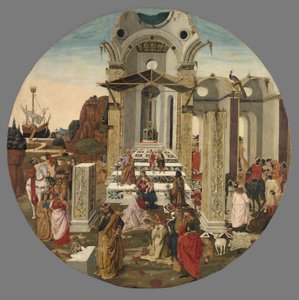 La adoración de los magos, c.1495 de Raffaello Botticini