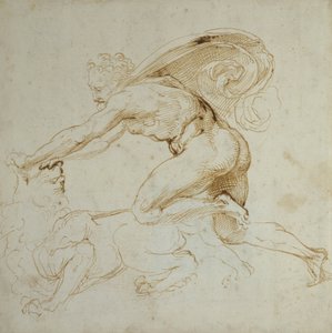 Hércules dominando a un león de Raffaello Sanzio Raphael