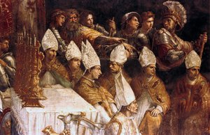 La coronación de Carlomagno (detalle), c1514