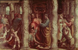 La curación del hombre cojo (cartón para la Capilla Sixtina) (ANTES DE LA RESTAURACIÓN) de Raffaello Sanzio Raphael