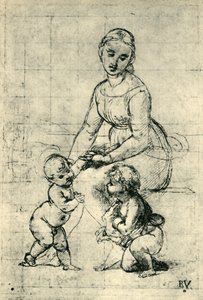 La Madonna, el Niño Jesús y San Juan de Raffaello Sanzio Raphael