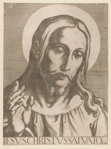 Cristo Jesucristo Salvator Mudi (título sobre el objeto) Cristo, María en de twaalf apostelen (título de la serie) El Sagrado Colegio Apostólico (título de la serie) de Raffaello Schiaminossi