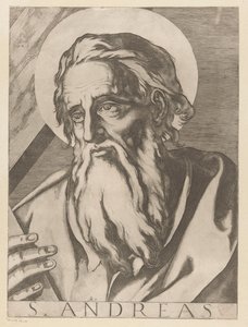 San Andrés San Andrés (título sobre el objeto) Cristo, María en de twaalf apostelen (título de la serie) El Sagrado Colegio Apostólico (título de la serie) de Raffaello Schiaminossi