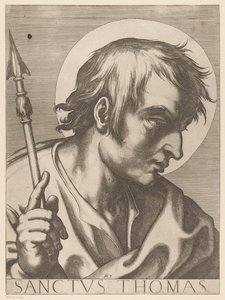 Santo Tomás Santo Tomás (título sobre el objeto) Cristo, María en de twaalf apostelen (título de la serie) El Sagrado Colegio Apostólico (título de la serie) de Raffaello Schiaminossi