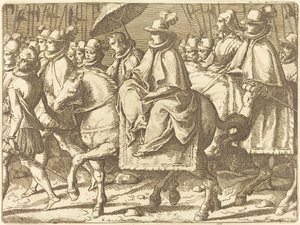 Margarita de Austria a Caballo de Raffaello Schiaminossi