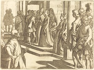 El compromiso de Margarita de Austria con Felipe III, rey de España de Raffaello Schiaminossi