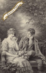 Pareja en un banco de Raimund Ritter Von Brennerstein Wichera