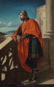 "Retrato del Rey Wisigodo Ataulfo ​​(Athavulf, Atawulf o Ataulfo) (410-415) Pintura de Raimundo de Madrazo y Garreta (1841-1920) 1888 Palacio de las Cortes Madrid