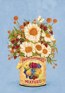 Flores en una lata de té vintage de Raissa Oltmanns