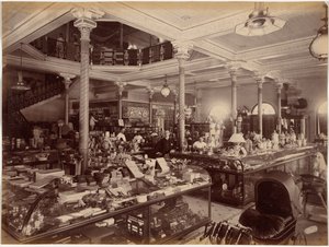 Tienda de Treacher and Co. en el fuerte, Bombay de Raja Deen Dayal