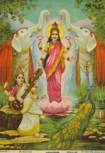 Lakshmi Saraswati Sanyog, de Raja Ravi Varma